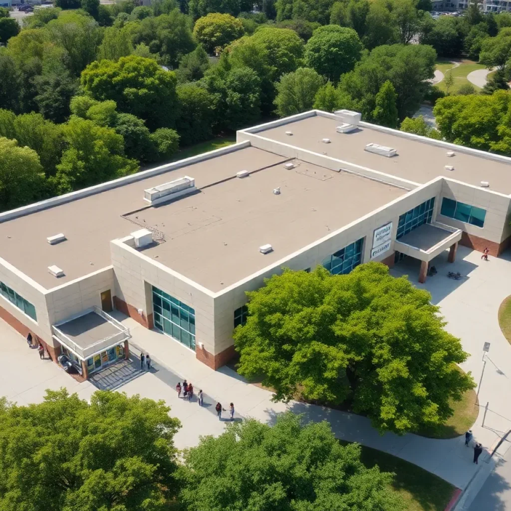 Aerial view of OCH Regional Medical Center in Starkville, Mississippi.