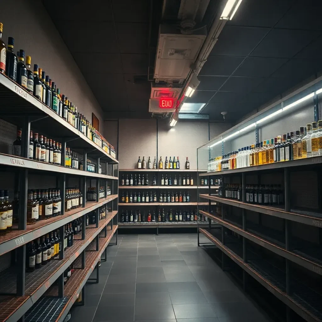 Scene of the tequila heist at Frank's Package Store