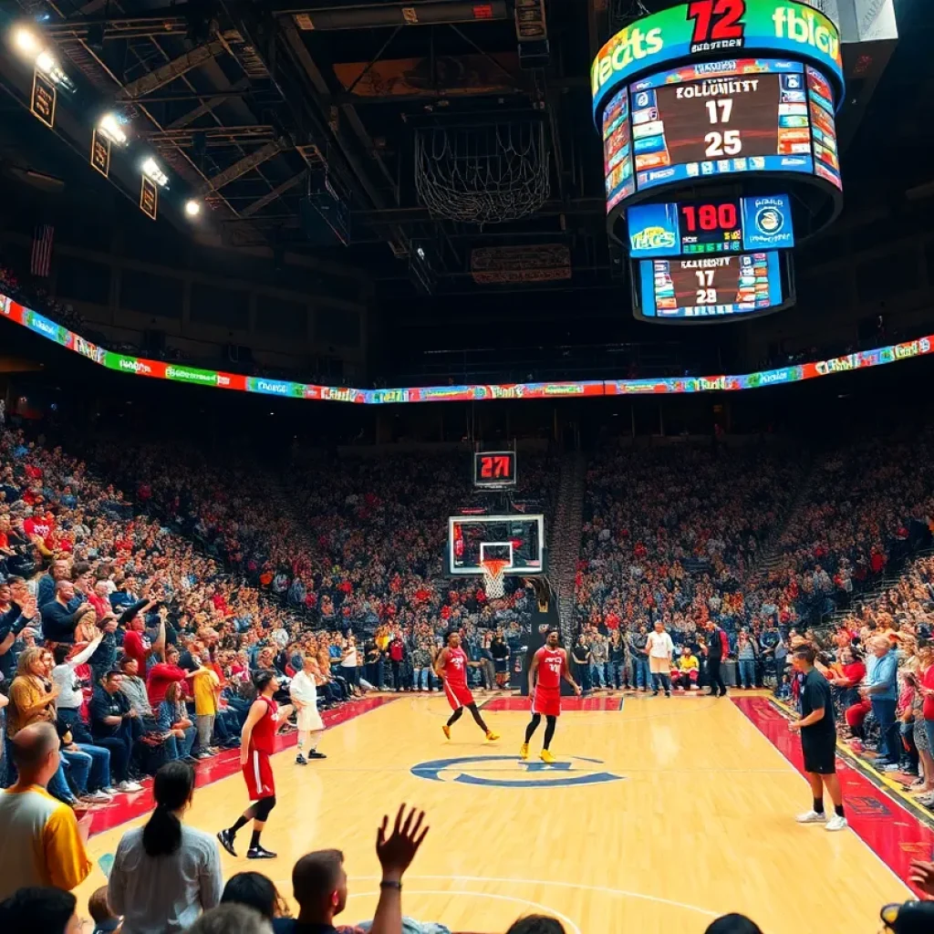 A thrilling SEC basketball game between Texas and Mississippi State