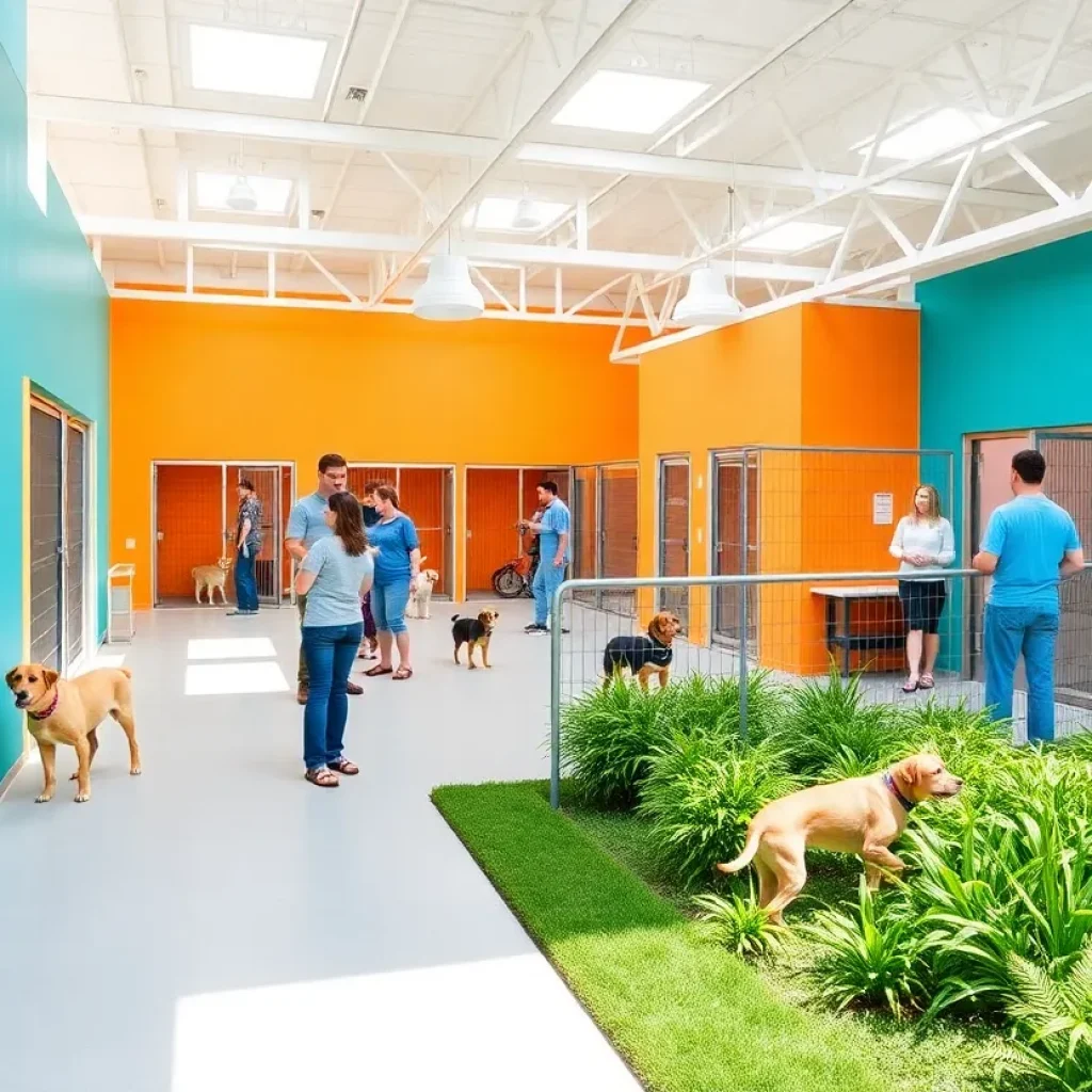 Exterior view of the new animal support center in Starkville MS.