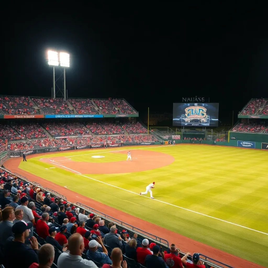 Baseball field filled with enthusiastic fans