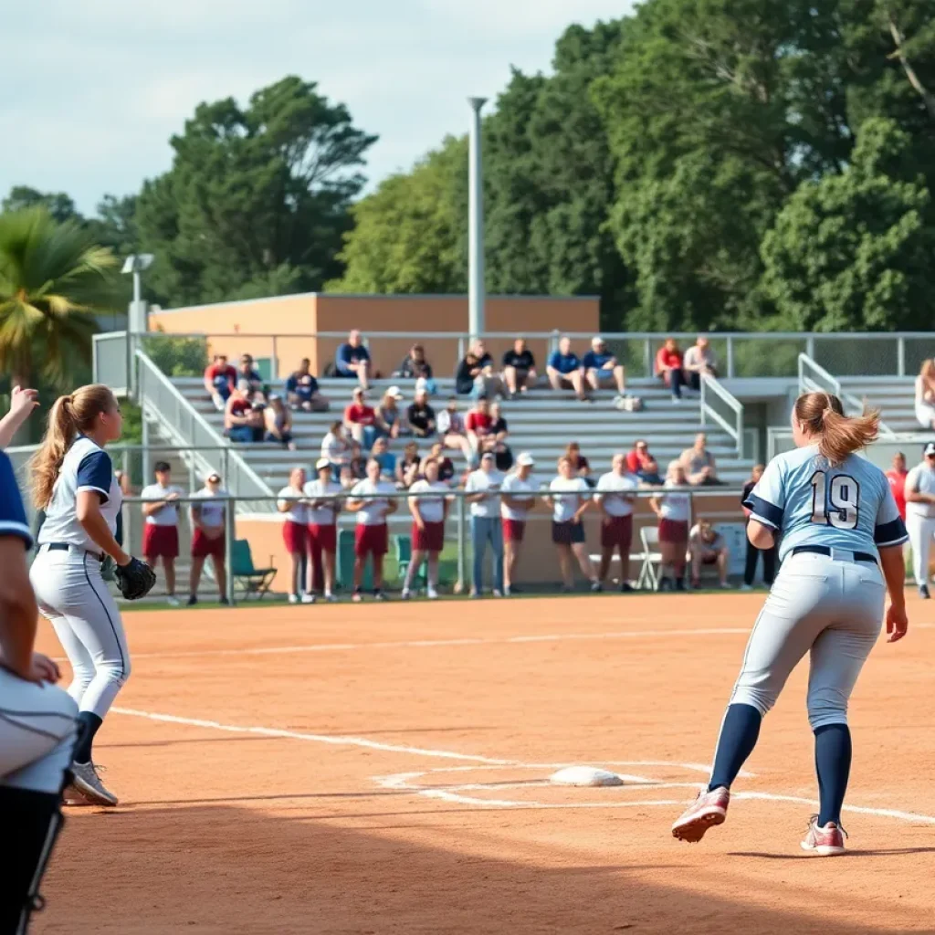 Central Arkansas softball team preparing for a game