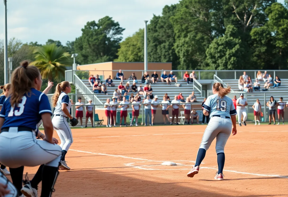 Central Arkansas softball team preparing for a game