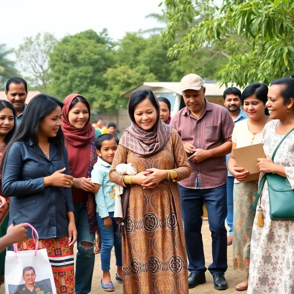 A community gathering celebrating family and service