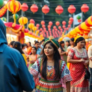 Crowd enjoying vibrant cultures at the International Fiesta in Starkville
