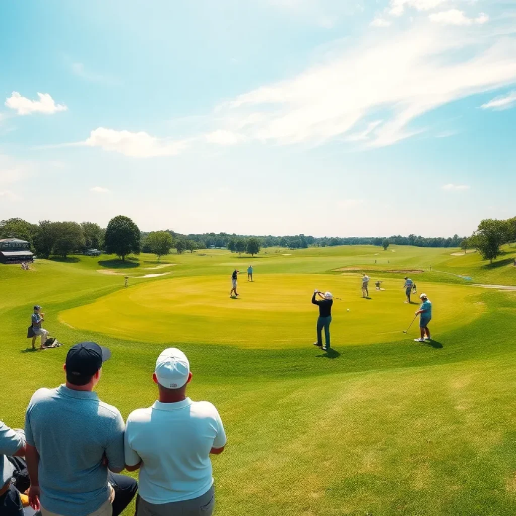 Mizzou Golf Team preparing for a tournament at Old Waverly Golf Club