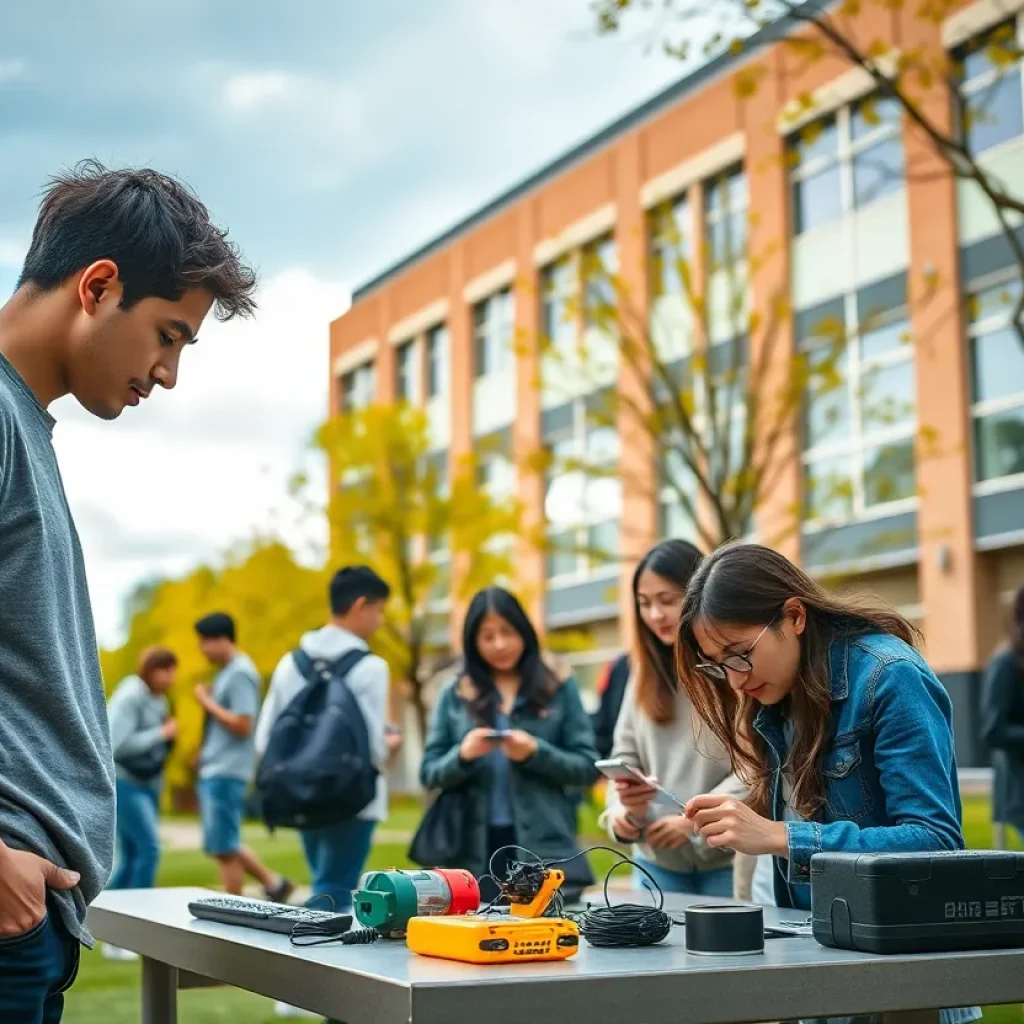 Students working on electrical engineering projects at Mississippi State University