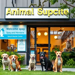 Exterior view of the OCHS Animal Support Center in Starkville