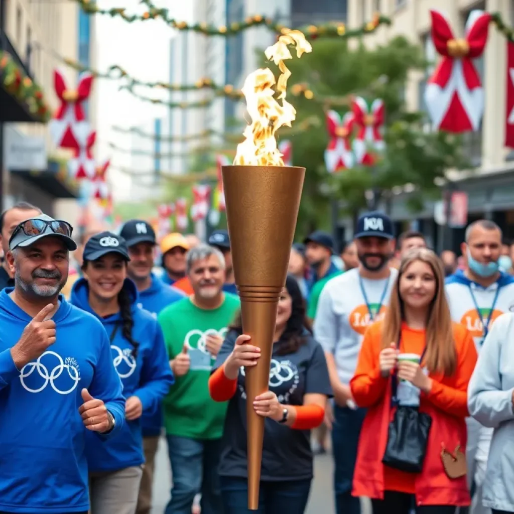 Community celebration honoring Olympic athletes in Starkville