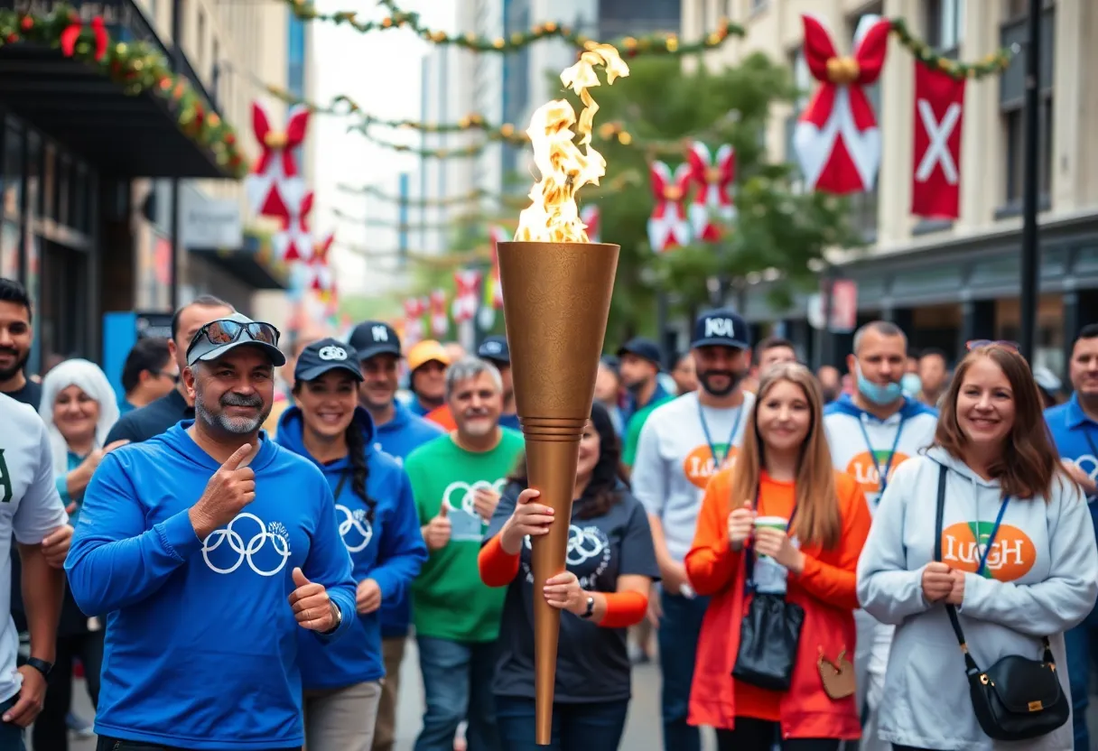 Community celebration honoring Olympic athletes in Starkville