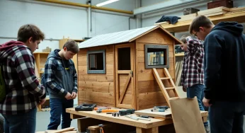 Starkville Students Create Mobile Hunting House for Hope Outdoors
