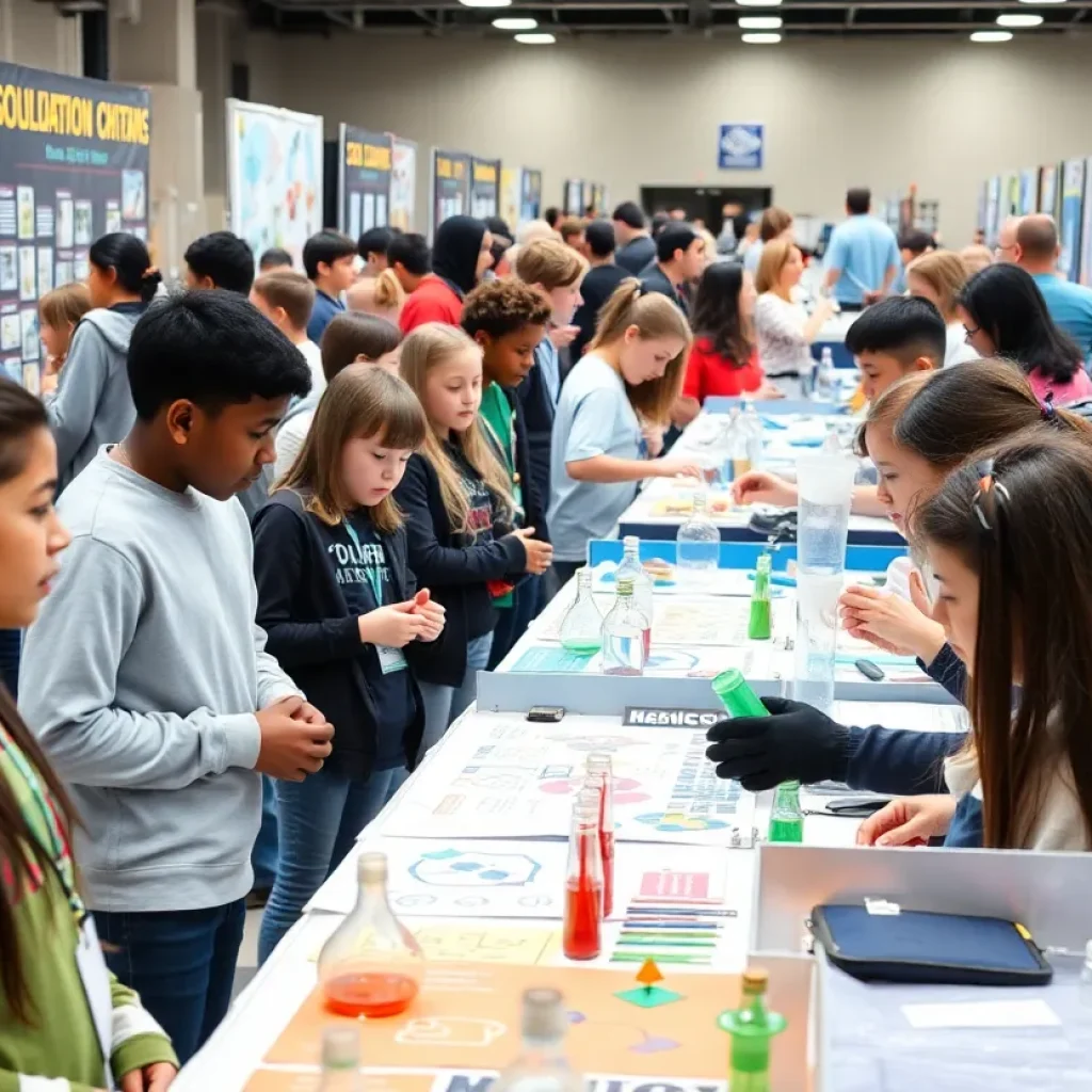Students participating at the 2025 MS Region V Science & Engineering Fair
