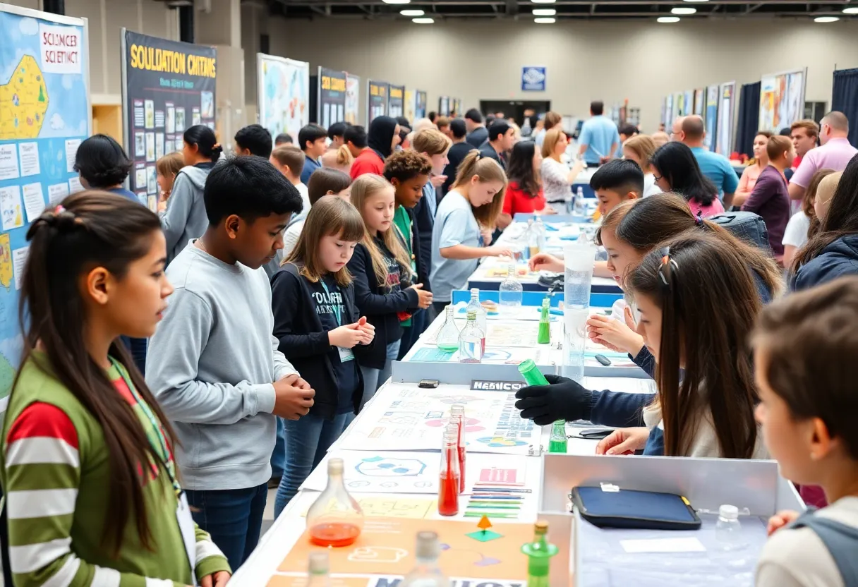 Students participating at the 2025 MS Region V Science & Engineering Fair