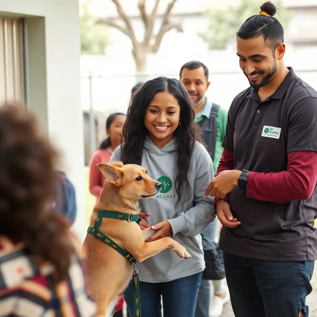Community members engaging in animal welfare activities in Starkville