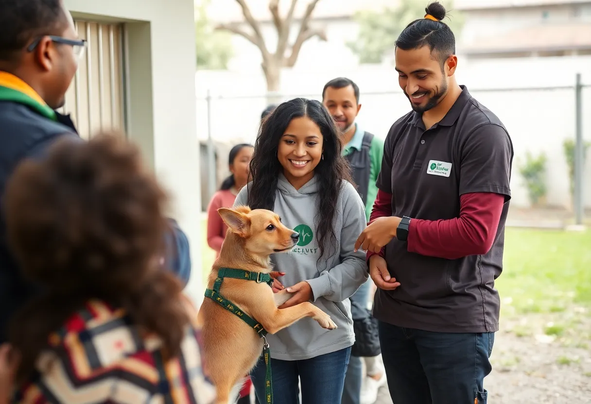 Community members engaging in animal welfare activities in Starkville