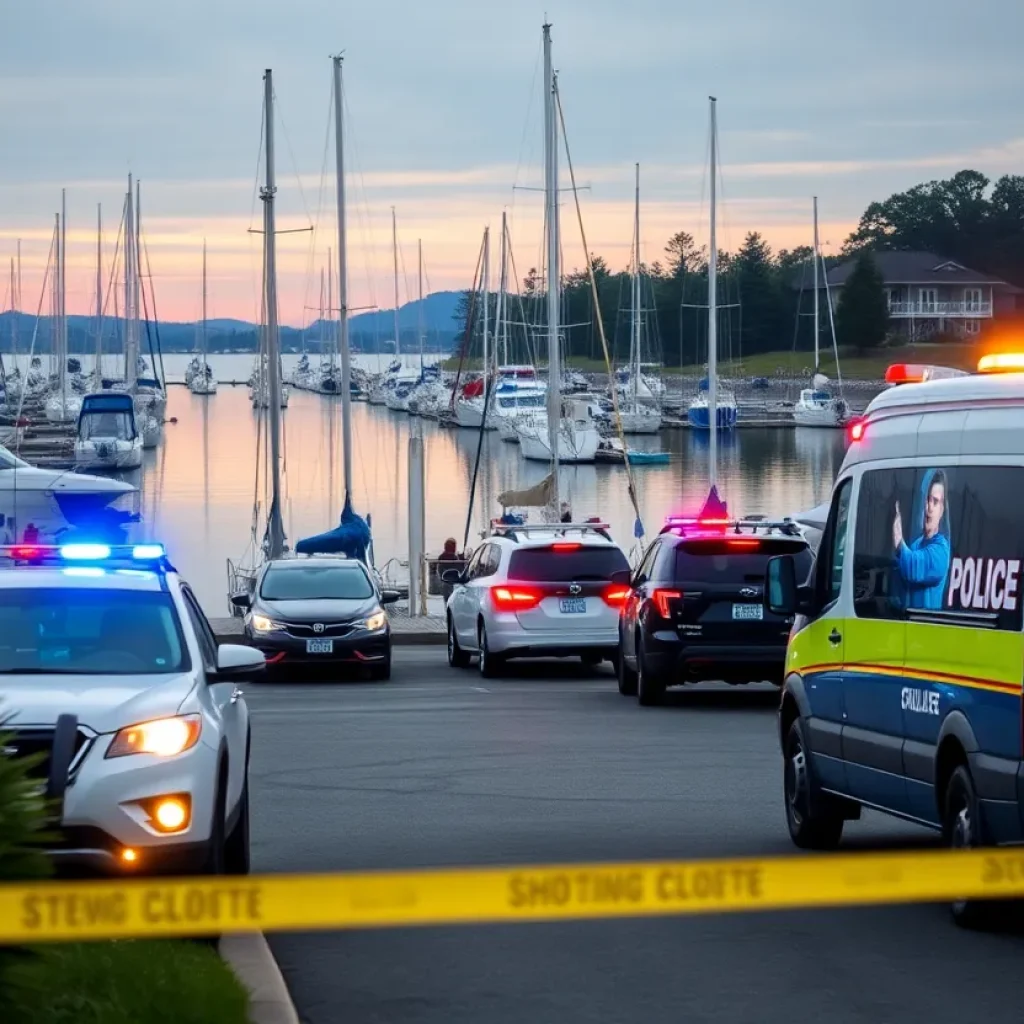 Emergency response at Little River Marina after shooting incident
