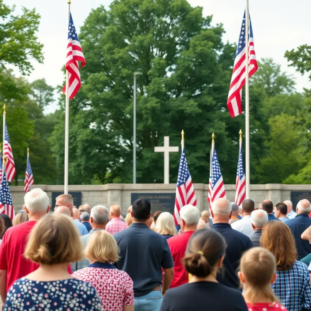 Community members gathered for the Memorial Day remembrance ceremony honoring fallen veterans.