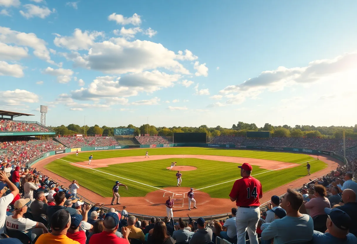 Mississippi State baseball players during a game