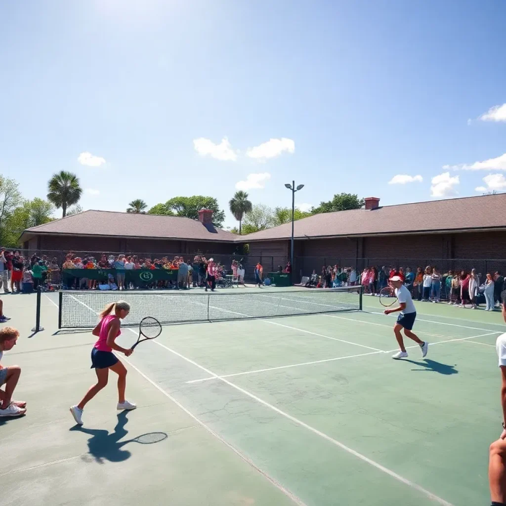 Tennis players competing at the NCAA Men's Tennis Super Regional