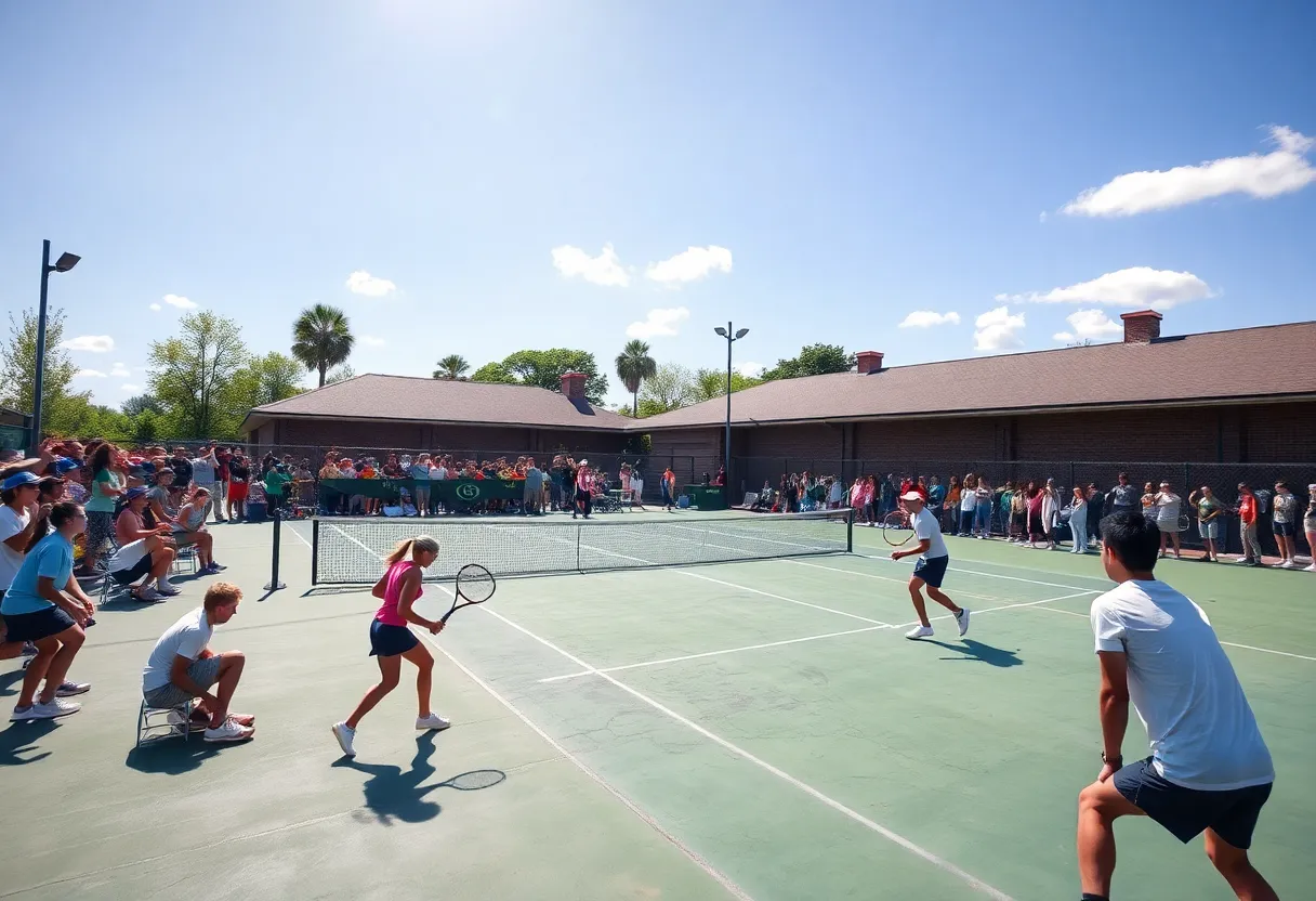Tennis players competing at the NCAA Men's Tennis Super Regional