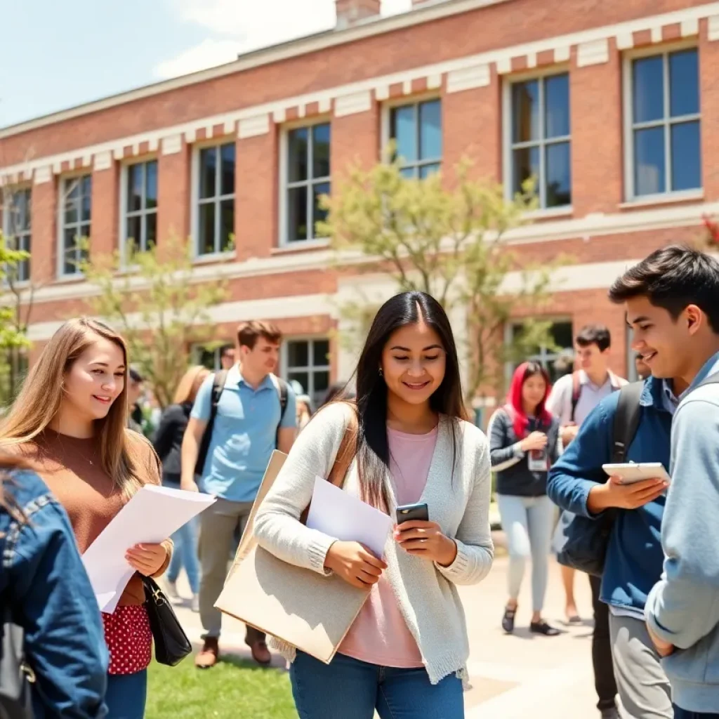 Mississippi State University campus featuring students involved in public service activities.