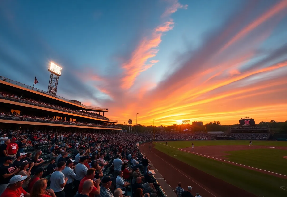 Baseball players in action during Ole Miss vs Mississippi State game
