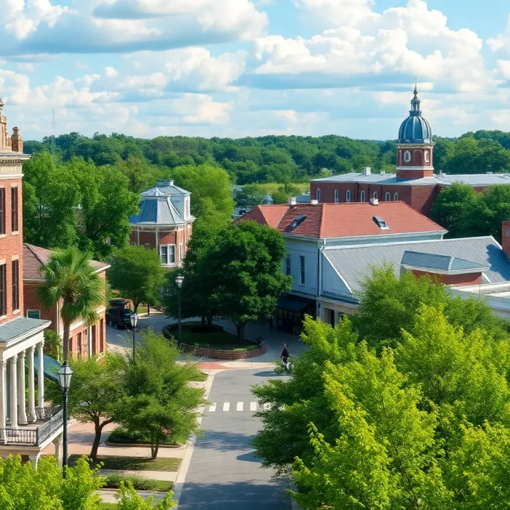 View of Starkville, Mississippi showcasing Southern charm and downtown vibrancy.