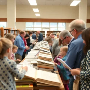 Community members participating in the genealogy fair at Starkville Public Library