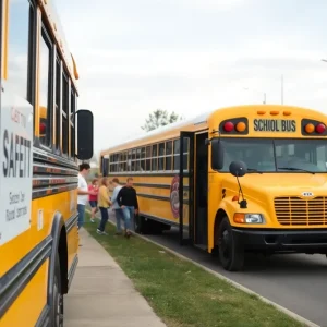 Safety measures being followed after a school bus accident