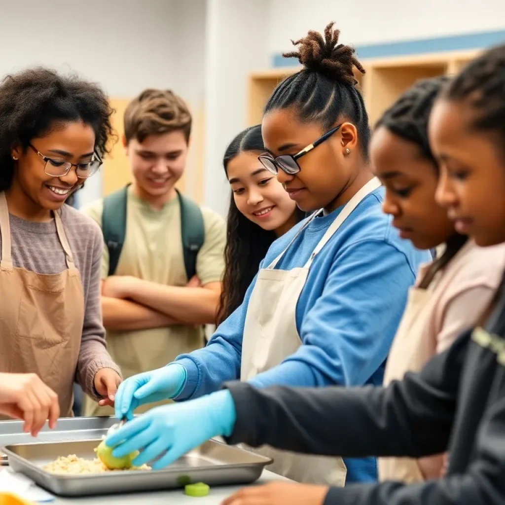 Students actively participating in real-world learning activities at Starkville Academy's Project: Engage.