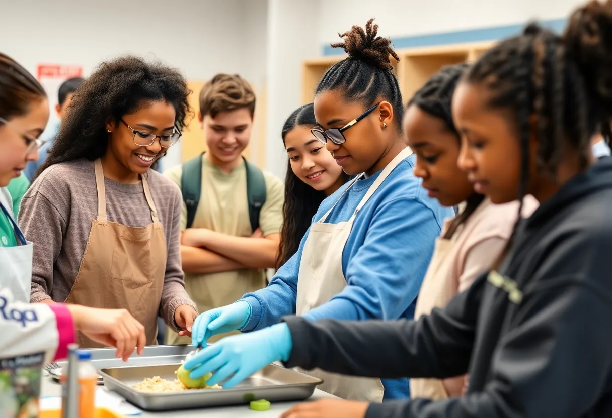 Students actively participating in real-world learning activities at Starkville Academy's Project: Engage.