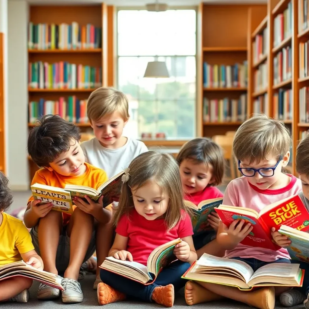Children enjoying summer reading programs at a library