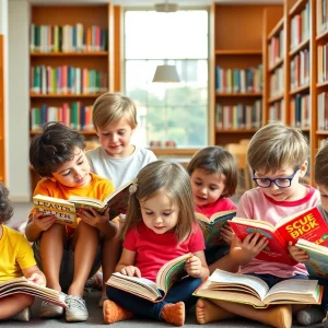 Children enjoying summer reading programs at a library