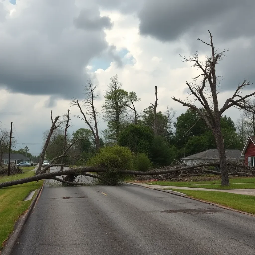 Destruction caused by tornado in central Wisconsin