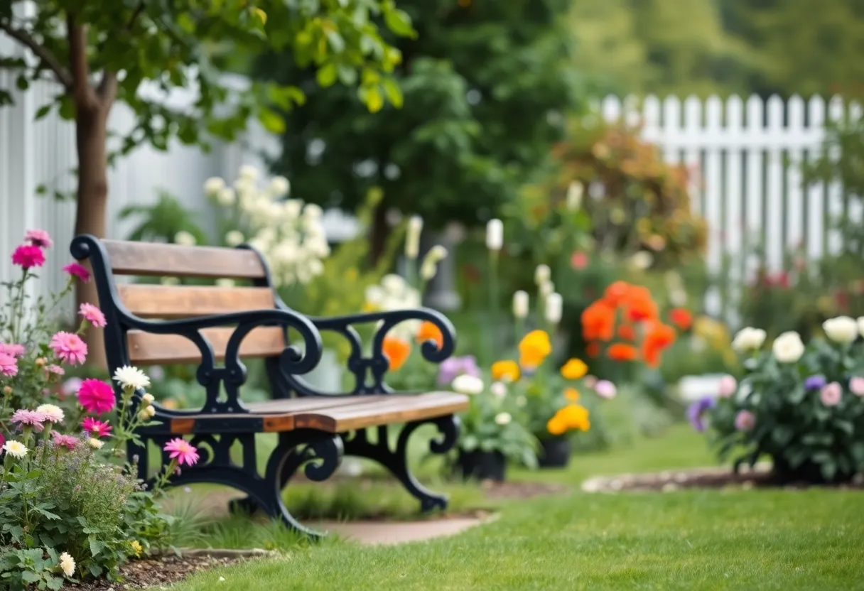 A tranquil garden scene for remembrance