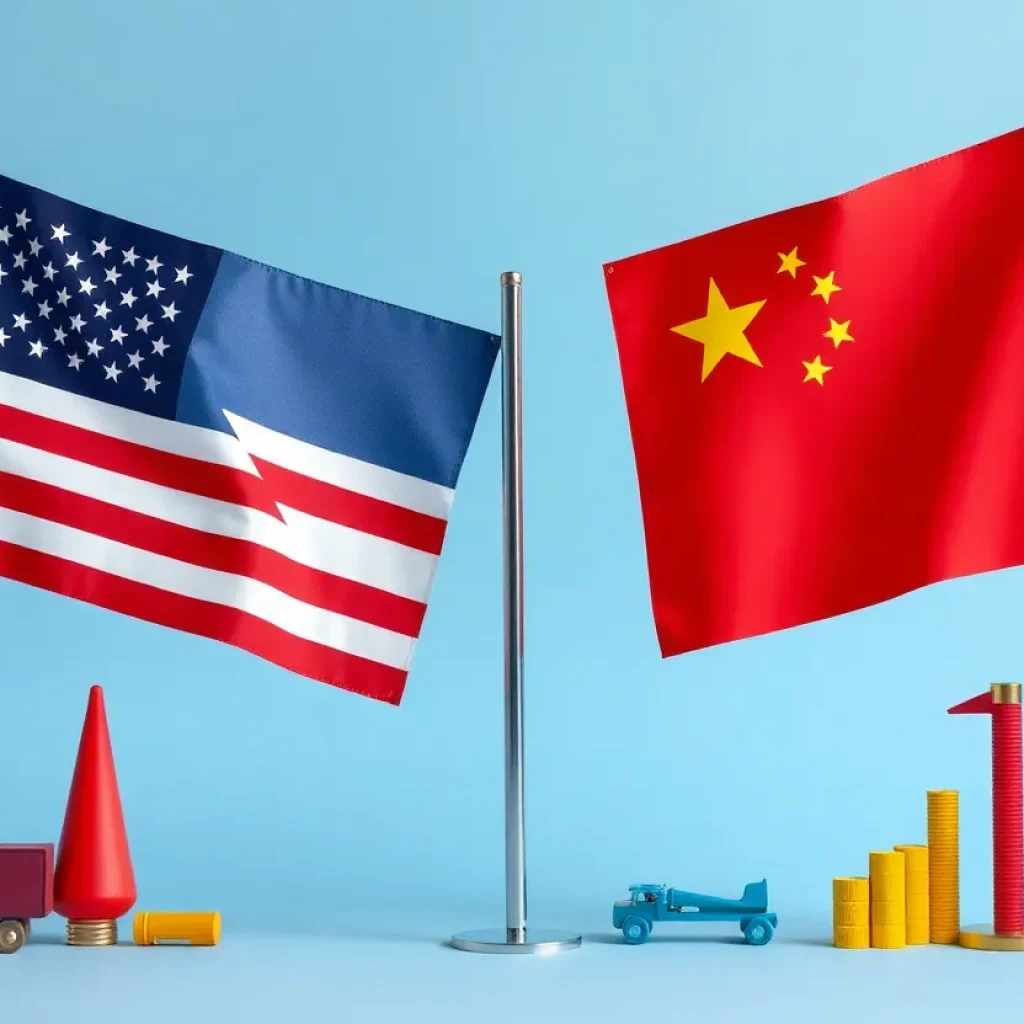 Symbolic representation of U.S.-China trade discussions