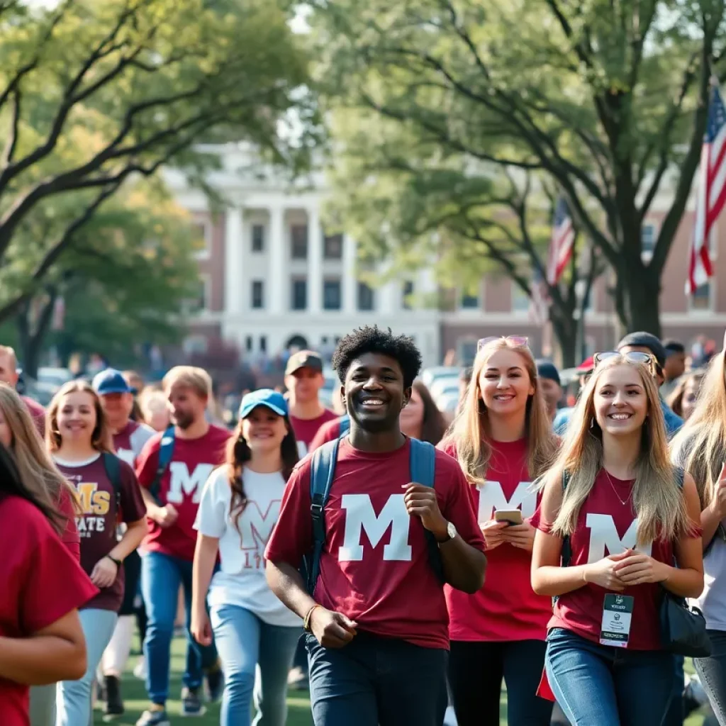 Participants engaging in activities during Mississippi State football recruiting weekend.