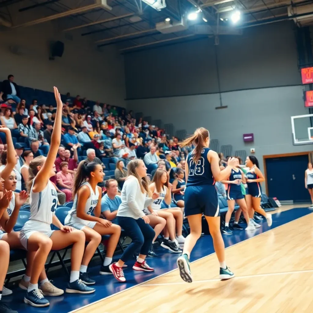 Mississippi State women's basketball team playing on the court