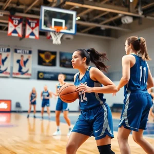 Mississippi State women's basketball players in action on the court
