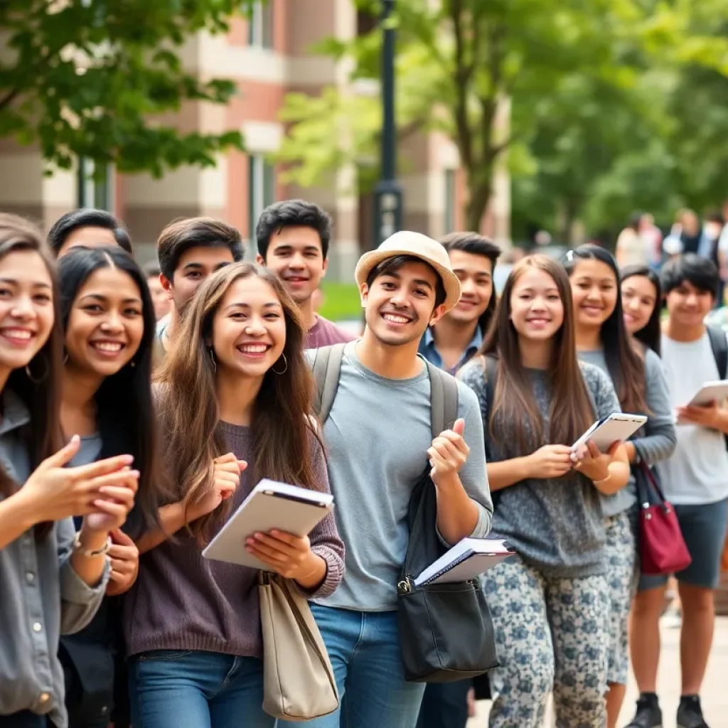 MSU students welcoming newcomers during orientation week