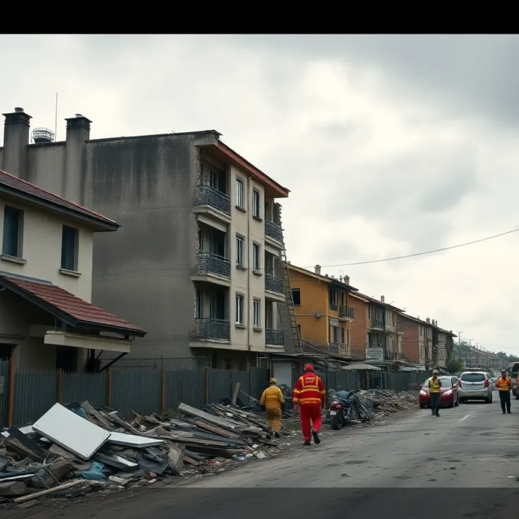 Scene of destruction in Nicetown after a morning explosion