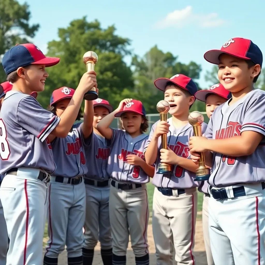 Celebration of Starkville White All-Stars winning the championship