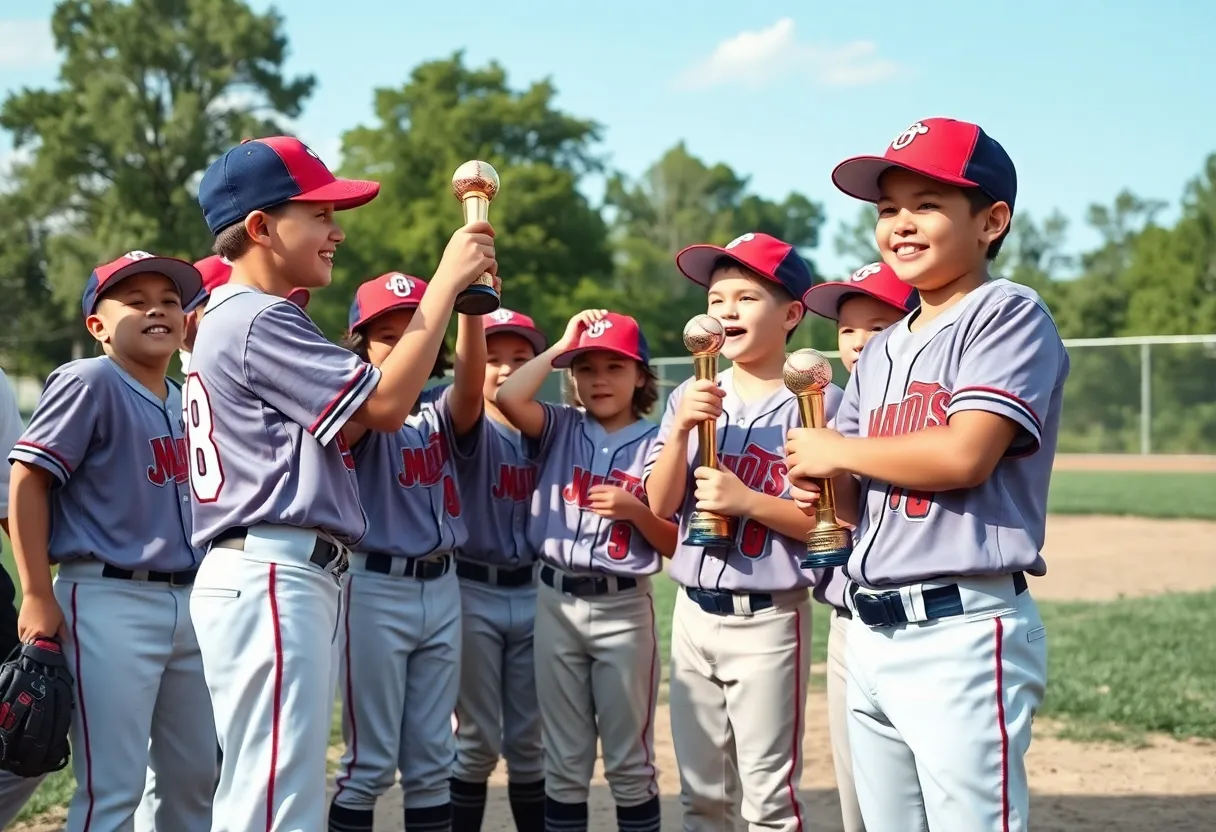 Celebration of Starkville White All-Stars winning the championship