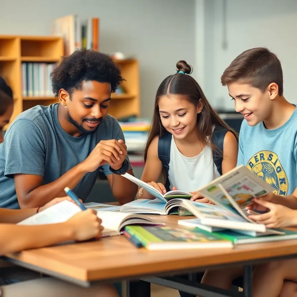 High school students collaborating at the Mississippi Governor's School