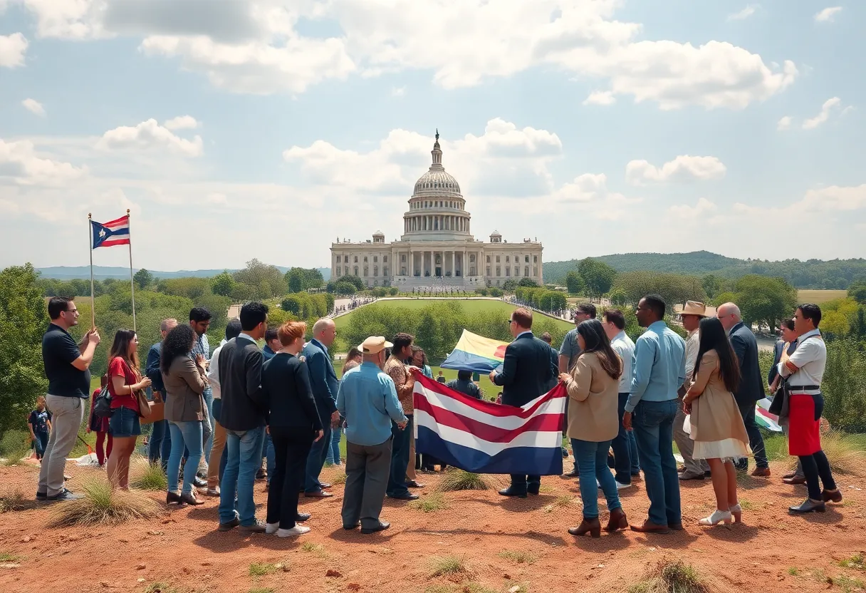 Symbolic representation of a new political party in America