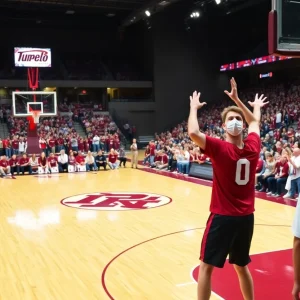Mississippi State Bulldogs playing basketball in Tupelo.