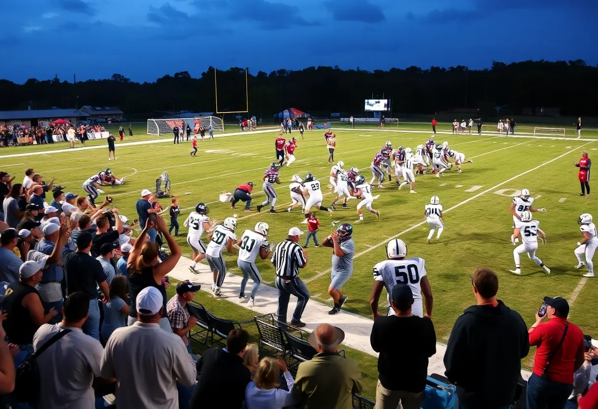 High school football players competing in Mississippi