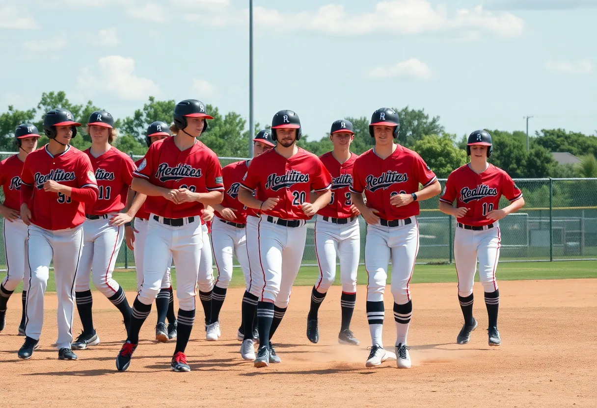Mississippi State baseball team preparing for a game