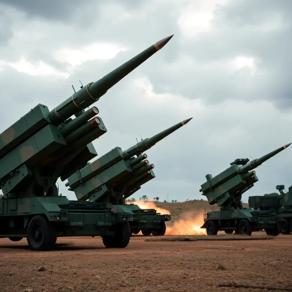 Patriot missile system deployed for defense