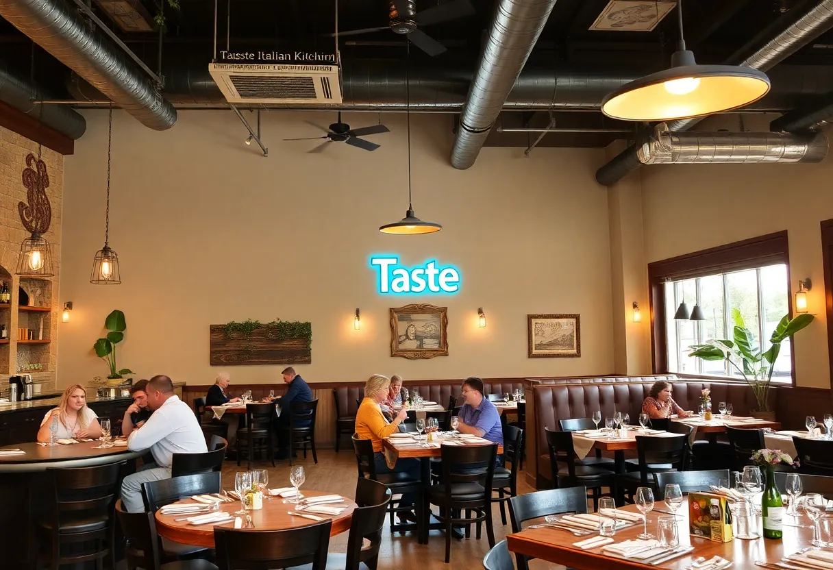 Interior view of Taste Italian Kitchen in Ridgeland with diners